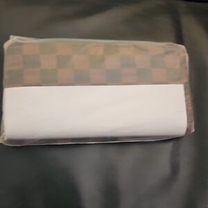 Checkered Brown and Tan Wallet